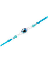 Minimalist Evil Eye Silver Thread