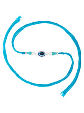 Minimalist Evil Eye Silver Thread