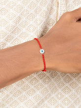 925 Silver Thread Rakhi with Evil Eye