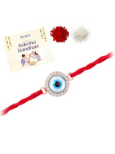 925 Silver Thread Rakhi with Evil Eye