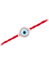 925 Silver Thread Rakhi with Evil Eye