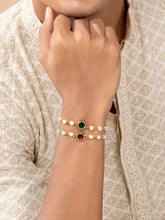 Peora Crystal & Pearl Link Thread Rakhi