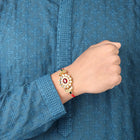 Peora Royal KundanMotif Rakhi Set of 3