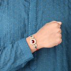 Peora Royal KundanMotif Rakhi Set of 3