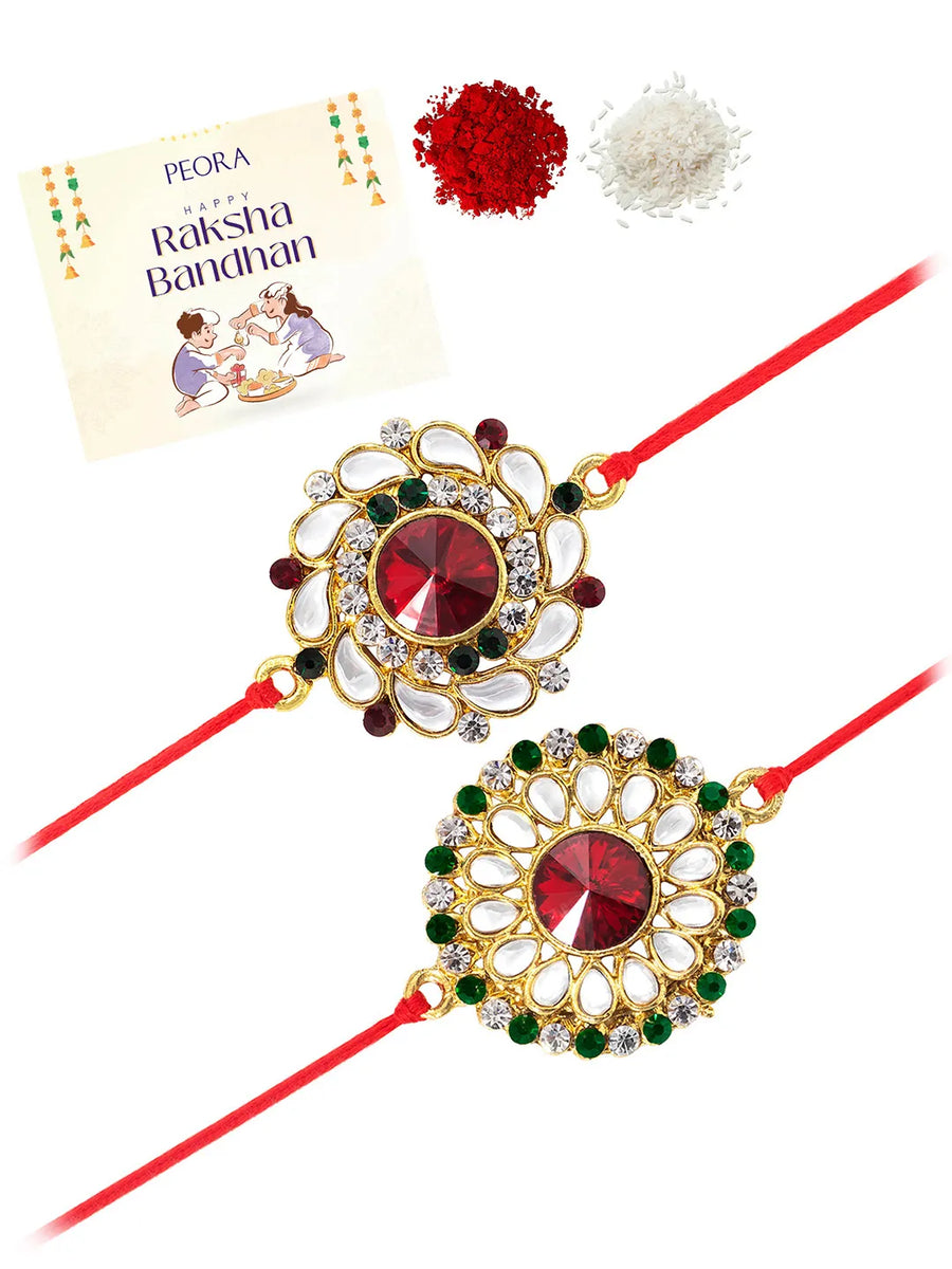 Peora Royal Design Rakhi Set for Bhaiya