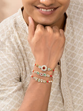Peora Handcrafted Pearl Crystal Rakhi Set