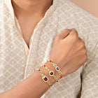 Peora Sparkling Crystal Pearl Rakhi Thread Set