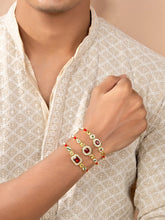 Peora Sparkling Crystal Pearl Rakhi Thread Set