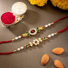 Peora Radiant Rakhi with Pearls & Stones
