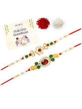 Peora Radiant Rakhi with Pearls & Stones