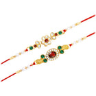 Peora Radiant Rakhi with Pearls & Stones