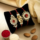 Peora Crystal Touch Kundan Thread Rakhi