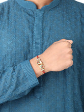 Peora Crystal Touch Kundan Thread Rakhi