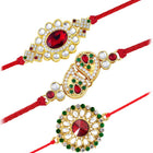 Peora Crystal Touch Kundan Thread Rakhi