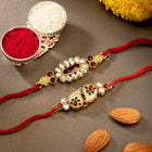 Peora Kundan Handwoven Rakhi for Eternal Bond