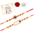 Twin CZ Rakhi Set with Devotional Touch