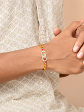 Twin CZ Rakhi Set with Devotional Touch