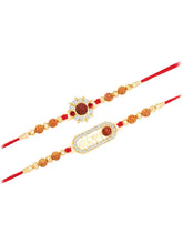 Twin CZ Rakhi Set with Devotional Touch
