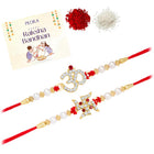 Swastik Om Rakhi with Beads & CZ