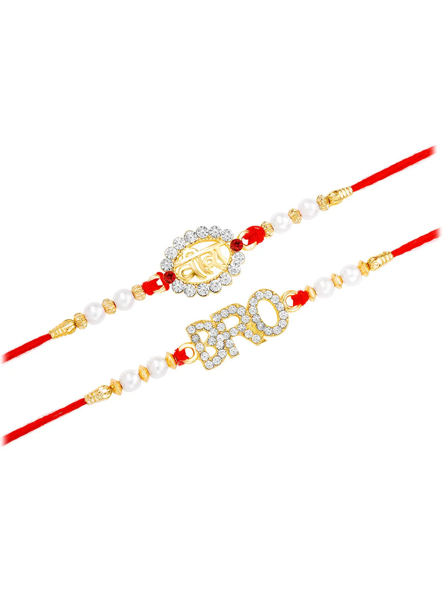 BRO & VIRA Engraved Stone Rakhi