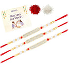 CZ & Pearl Embellished Rakhi Set