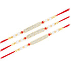 CZ & Pearl Embellished Rakhi Set