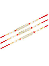 CZ & Pearl Embellished Rakhi Set