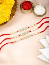 CZ & Pearl Embellished Rakhi Set