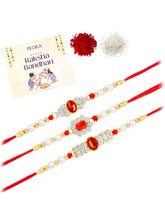 Shimmering Crystal Beads Rakhi Set