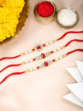 Shimmering Crystal Beads Rakhi Set