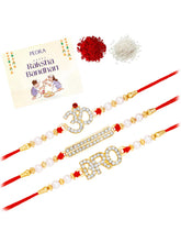 Om & Bro CZ Rakhi Set for Brothers