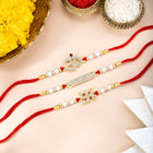 Om Swastik Rakhi with Sparkling CZ