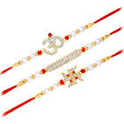 Om Swastik Rakhi with Sparkling CZ