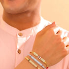 Peora Golden Beaded Rakhi for Brother | Set of 3