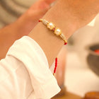 Peora Kundan Beaded Rakhi for Brother | Set of 3