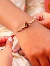 Peora Rudraksha Beaded Rakhi for Brother | Set of 3