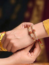 Peora Delicate Crystal Rakhi for Brother | Set of 2