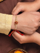 Peora Delicate Crystal Rakhi for Brother | Set of 2