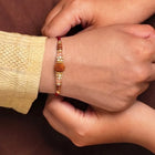 Peora Delicate Crystal Rakhi for Brother | Set of 2