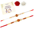 Peora Delicate Crystal Rakhi for Brother | Set of 2