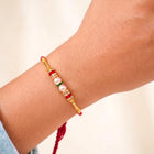 Peora Rudraksha Crystal Rakhi for Brother | Set of 3
