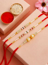 Peora Rudraksha Crystal Rakhi for Brother | Set of 3
