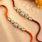 Peora Crystal Stone Rakhi for Brother | Set of 2