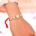 Peora Crystal Stone Rakhi for Brother | Set of 2