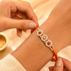 Peora Crystal Studded Rakhi for Brother | Set of 2