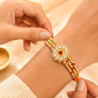 Peora Crystal Studded Rakhi for Brother | Set of 2