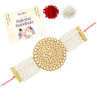 Pearl Embellished Round Rakhi Style