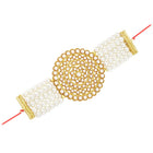 Pearl Embellished Round Rakhi Style