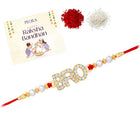 Sparkling BRO Rakhi with CZ Stones