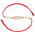 Sparkling BRO Rakhi with CZ Stones